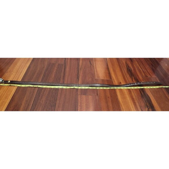 Vintage 80s Vicenza Woman’s 44 Belt Brawn Italian Genuine Calfskin Buckle Skinny
